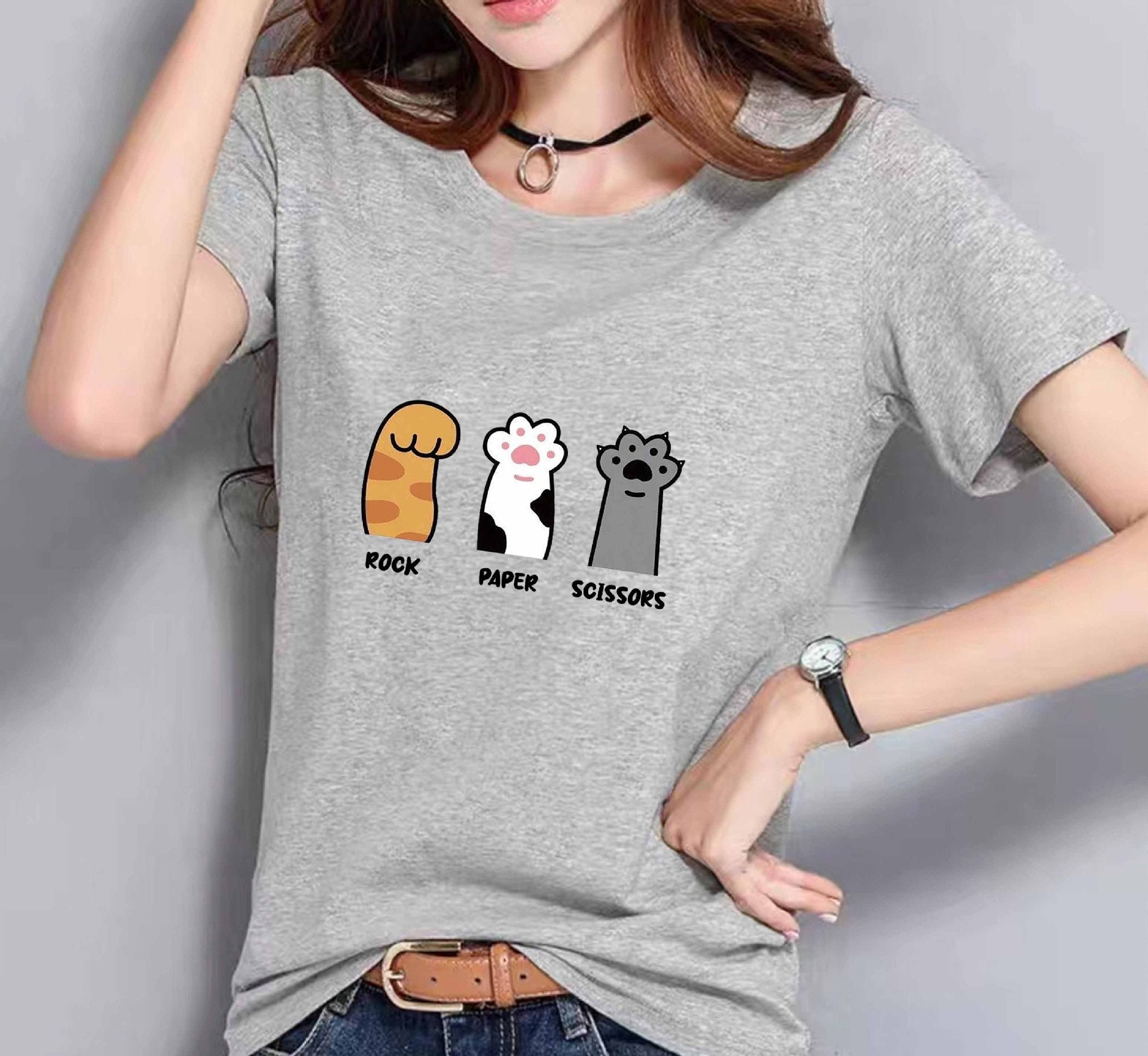 Loose Short Sleeve Casual T-shirt Plus Size Unisex Wear - Chic Angle